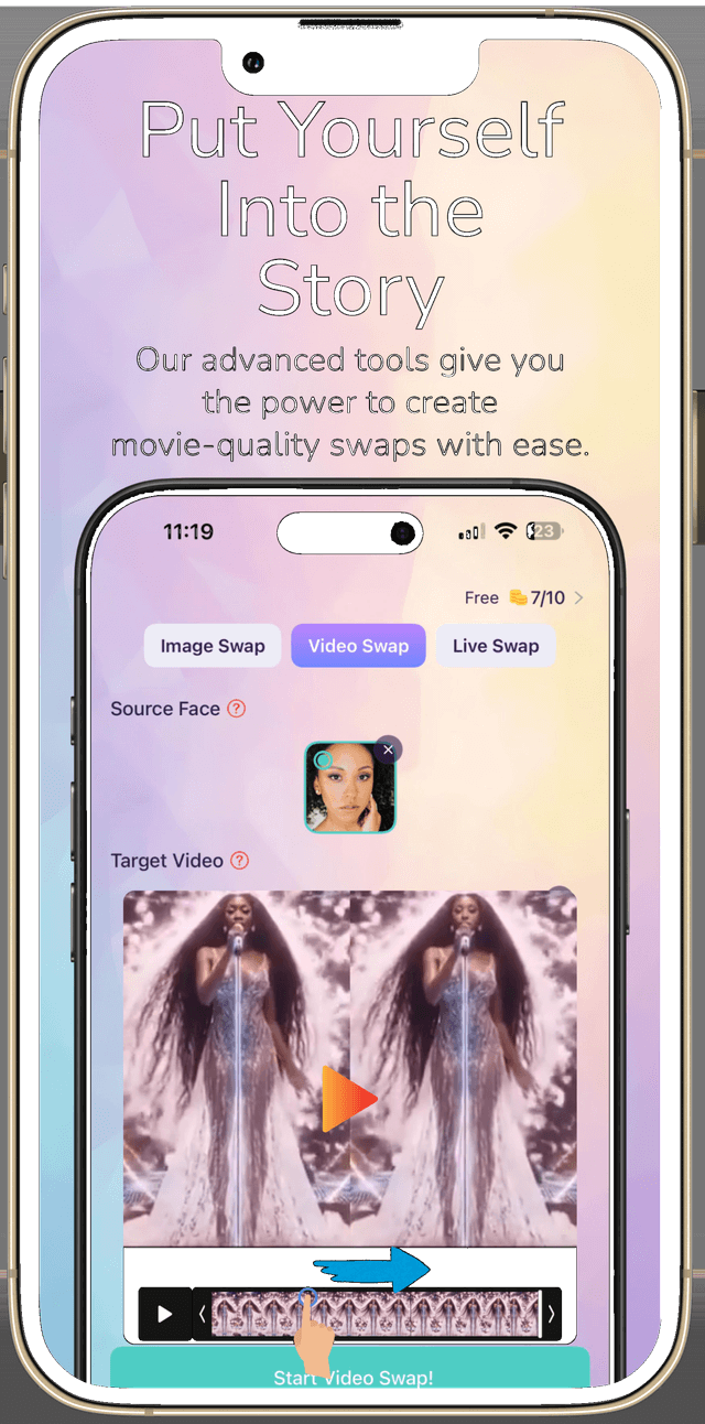 Video face swap feature